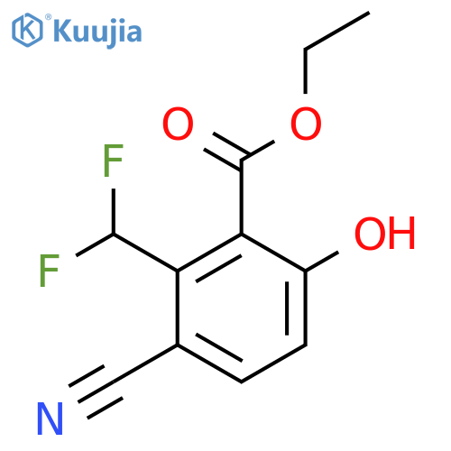Ethyl 3-cyano-2-difluoromethyl-6-hydroxybenzoate structure