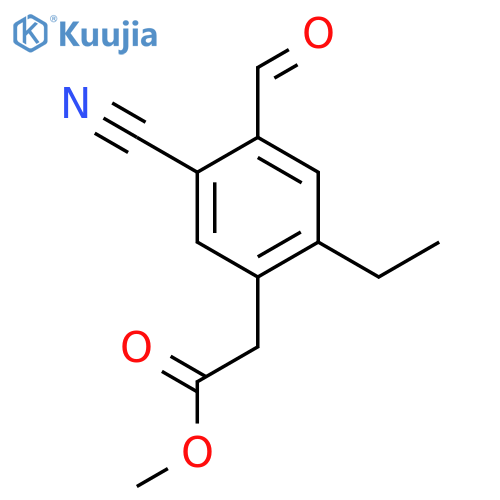 Methyl 5-cyano-2-ethyl-4-formylphenylacetate structure