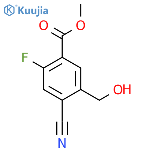 Methyl 4-cyano-2-fluoro-5-(hydroxymethyl)benzoate structure