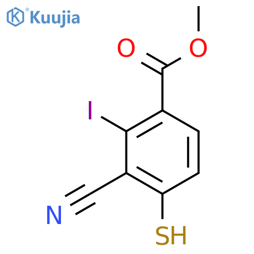 Methyl 3-cyano-2-iodo-4-mercaptobenzoate structure