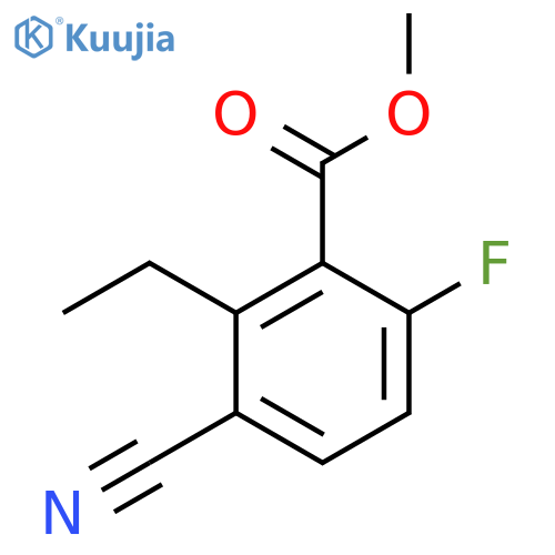 Methyl 3-cyano-6-fluoro-2-ethylbenzoate structure