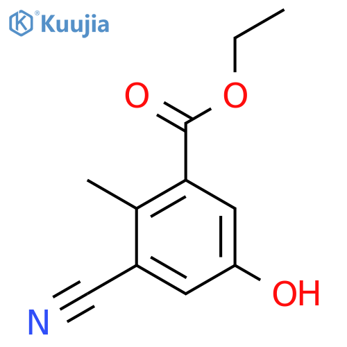 Ethyl 3-cyano-5-hydroxy-2-methylbenzoate structure