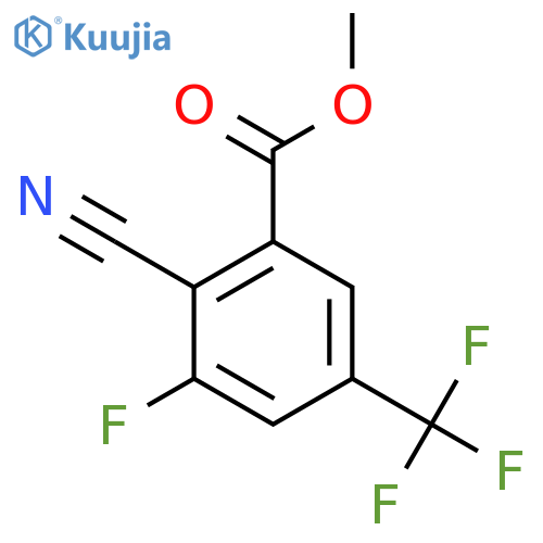 Methyl 2-cyano-3-fluoro-5-(trifluoromethyl)benzoate structure
