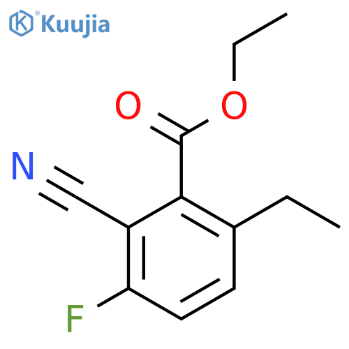 Ethyl 2-cyano-3-fluoro-6-ethylbenzoate structure