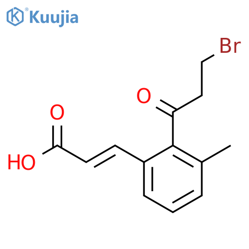 2-(3-Bromopropanoyl)-3-methylcinnamic acid structure