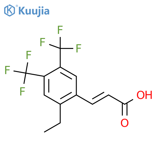 4,5-Bis(trifluoromethyl)-2-ethylcinnamic acid structure