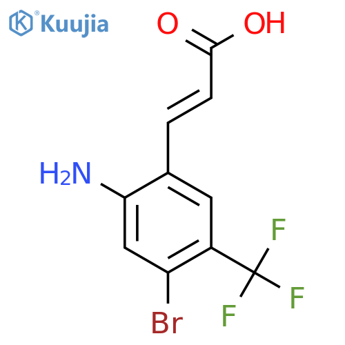 2-Amino-4-bromo-5-(trifluoromethyl)cinnamic acid structure