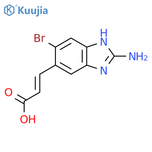 (E)-3-(2-Amino-6-bromo-1H-benzo[d]imidazol-5-yl)acrylic acid structure