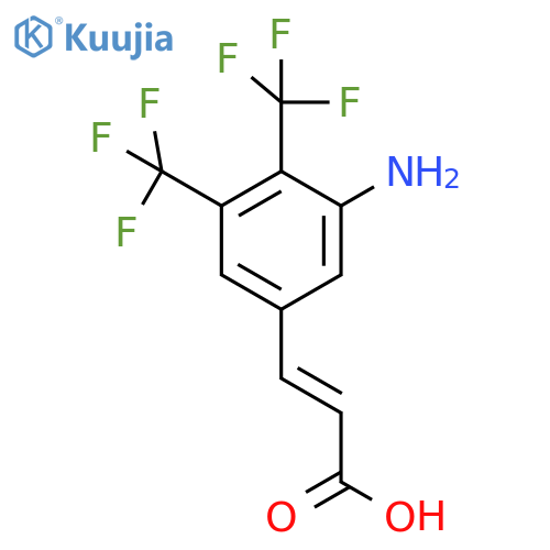 3-Amino-4,5-bis(trifluoromethyl)cinnamic acid structure