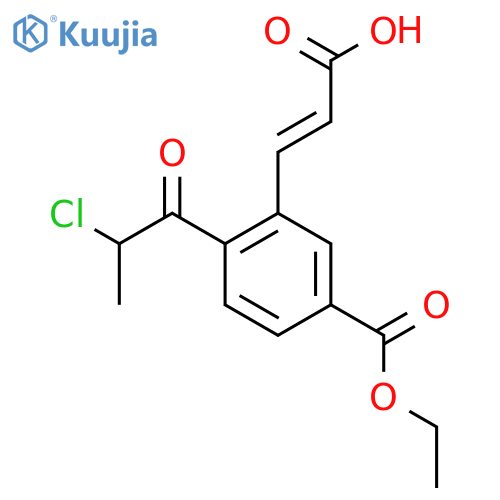 Ethyl 3-(2-carboxyvinyl)-4-(2-chloropropanoyl)benzoate structure