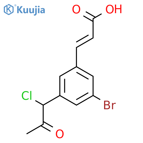 3-Bromo-5-(1-chloro-2-oxopropyl)cinnamic acid structure