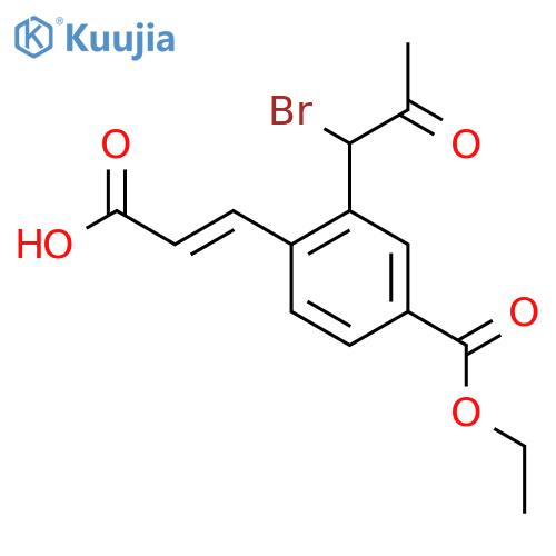 Ethyl 3-(1-bromo-2-oxopropyl)-4-(2-carboxyvinyl)benzoate structure