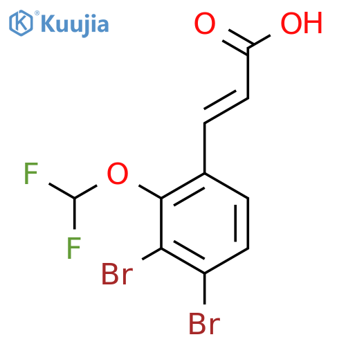 3,4-Dibromo-2-(difluoromethoxy)cinnamic acid structure