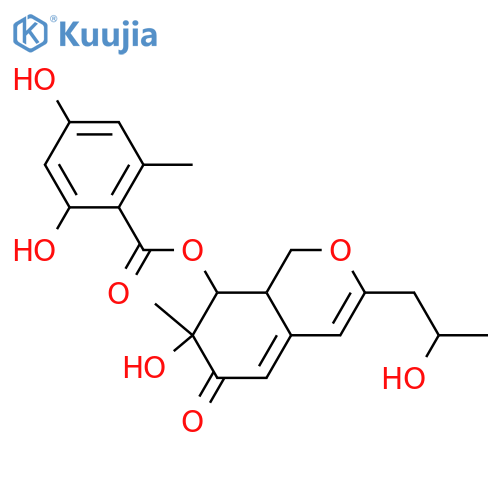 6,7,8,8a-Tetrahydro-7,8-dihydroxy-7-methyl-3-(1-propenyl)-1H-2-benzopyran-6-one; (1'E,7S,8S,8aS)-form, 1',2'-Dihydro, 2'ξ-hydroxy, 8-O-(2,4-dihydroxy-6-methylbenzoyl) structure