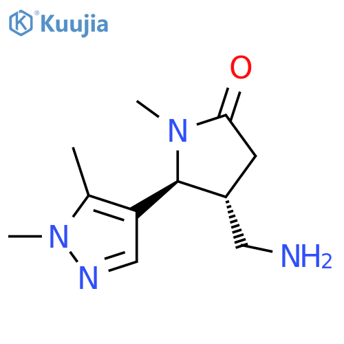 rac-(4R,5S)-4-(aminomethyl)-5-(1,5-dimethyl-1H-pyrazol-4-yl)-1-methylpyrrolidin-2-one, trans structure