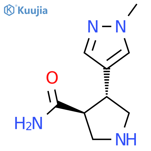 (3S,4R)-4-(1-Methylpyrazol-4-yl)pyrrolidine-3-carboxamide structure