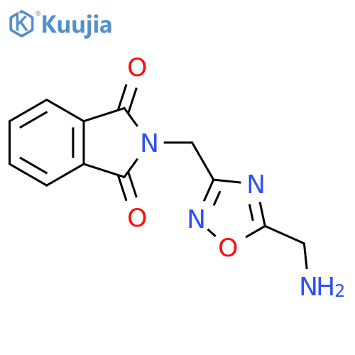 2-{5-(aminomethyl)-1,2,4-oxadiazol-3-ylmethyl}-2,3-dihydro-1H-isoindole-1,3-dione hydrochloride structure
