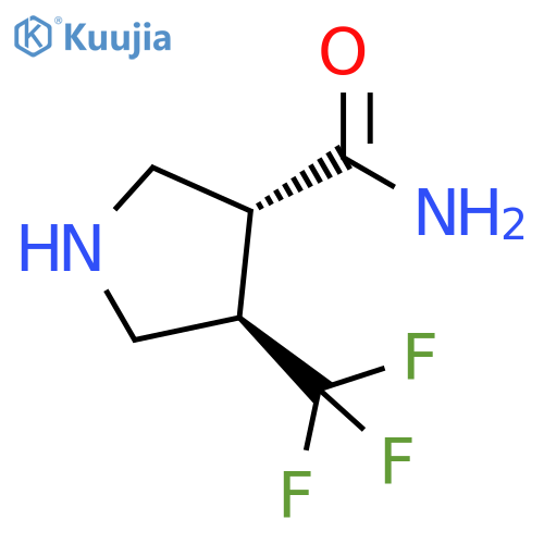 3-Pyrrolidinecarboxamide, 4-(trifluoromethyl)-, (3R,4R)-rel- structure