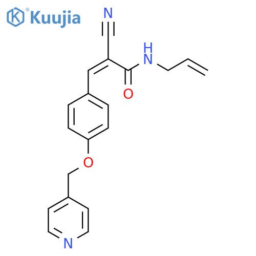 (Z)-2-Cyano-N-prop-2-enyl-3-[4-(pyridin-4-ylmethoxy)phenyl]prop-2-enamide structure