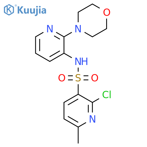 2-chloro-6-methyl-N-[2-(morpholin-4-yl)pyridin-3-yl]pyridine-3-sulfonamide structure