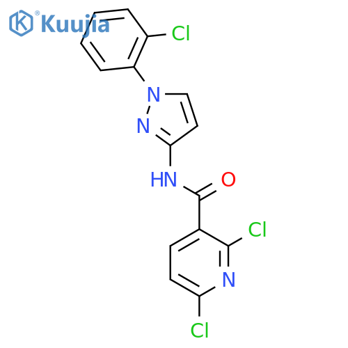 2,6-dichloro-N-[1-(2-chlorophenyl)-1H-pyrazol-3-yl]pyridine-3-carboxamide structure