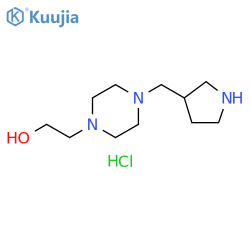 2-[4-(pyrrolidin-3-ylmethyl)piperazin-1-yl]ethan-1-ol trihydrochloride structure