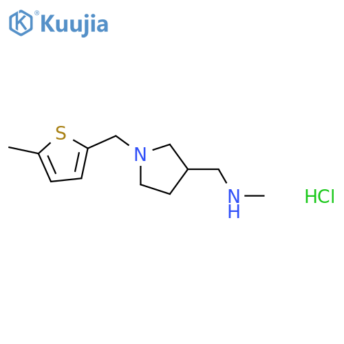 methyl({1-[(5-methylthiophen-2-yl)methyl]pyrrolidin-3-yl}methyl)amine structure