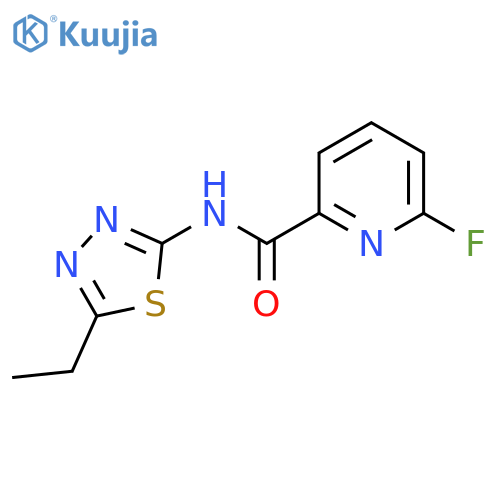 N-(5-ethyl-1,3,4-thiadiazol-2-yl)-6-fluoropyridine-2-carboxamide structure