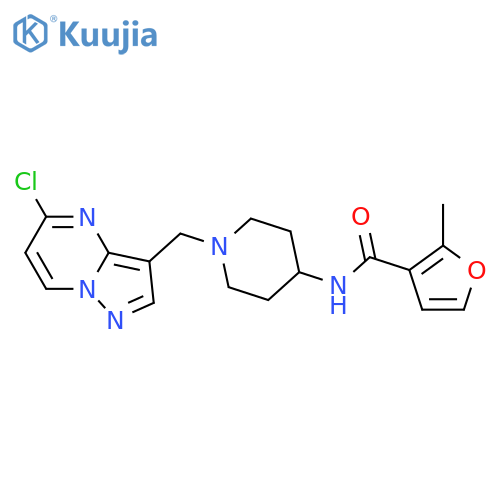 N-[1-({5-chloropyrazolo[1,5-a]pyrimidin-3-yl}methyl)piperidin-4-yl]-2-methylfuran-3-carboxamide structure