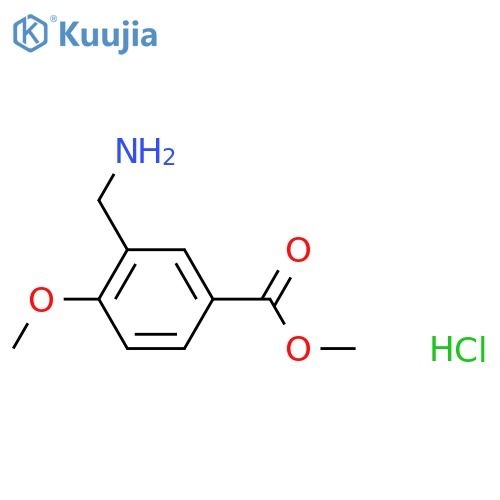 methyl 3-(aminomethyl)-4-methoxybenzoate hydrochloride structure
