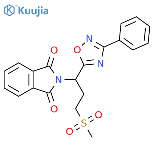2-3-methanesulfonyl-1-(3-phenyl-1,2,4-oxadiazol-5-yl)propyl-2,3-dihydro-1H-isoindole-1,3-dione structure