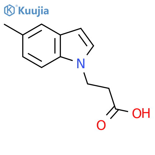 3-(5-methyl-1H-indol-1-yl)propanoic acid structure