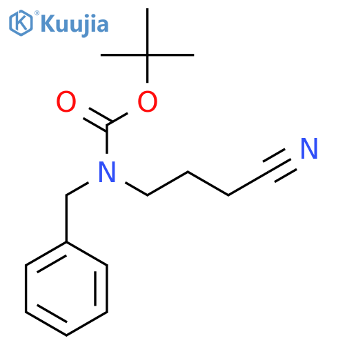 tert-butyl N-benzyl-N-(3-cyanopropyl)carbamate structure