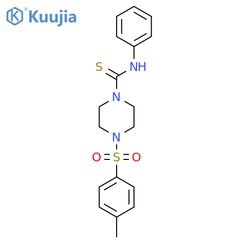 4-(4-methylbenzenesulfonyl)-N-phenylpiperazine-1-carbothioamide structure