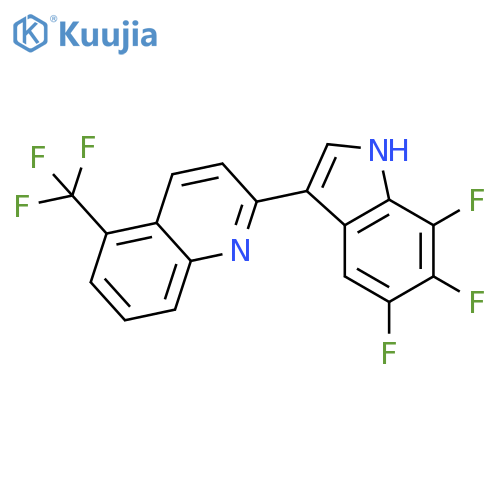 Quinoline, 2-(5,6,7-trifluoro-1H-indol-3-yl)-5-(trifluoromethyl)- structure