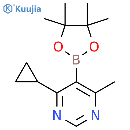 4-Cyclopropyl-6-methyl-5-(4,4,5,5-tetramethyl-1,3,2-dioxaborolan-2-yl)pyrimidine structure