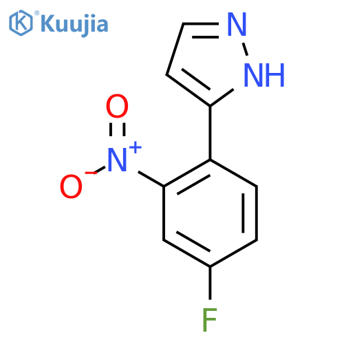 3-(4-fluoro-2-nitrophenyl)-1H-pyrazole structure