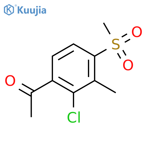 1-[2-chloro-3-methyl-4-(methylsulfonyl)phenyl]ethanone structure
