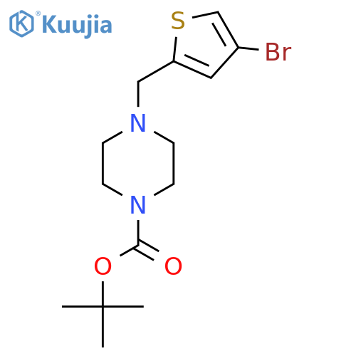 tert-Butyl 4-((4-bromothiophen-2-yl)methyl)piperazine-1-carboxylate structure