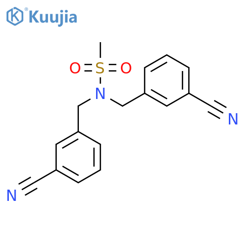 N,N-Bis[(3-cyanophenyl)methyl]methanesulfonamide structure