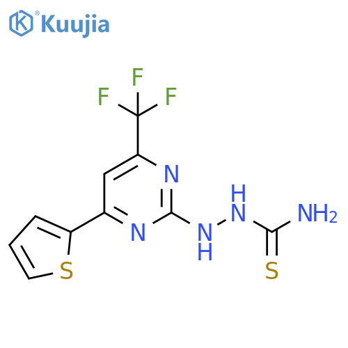 Hydrazinecarbothioamide, 2-[4-(2-thienyl)-6-(trifluoromethyl)-2-pyrimidinyl]- structure