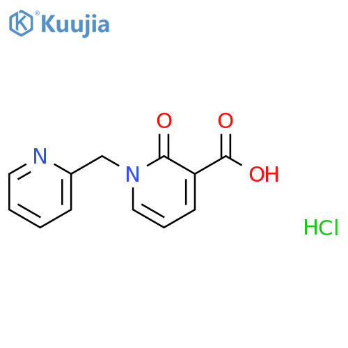 2-oxo-1-[(pyridin-2-yl)methyl]-1,2-dihydropyridine-3-carboxylic acid hydrochloride structure