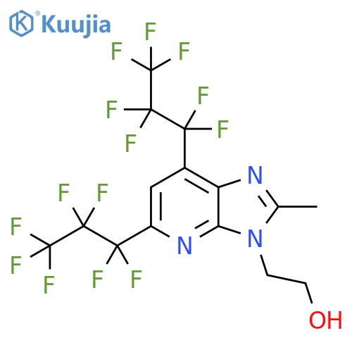 3H-Imidazo[4,5-b]pyridine-3-ethanol, 5,7-bis(1,1,2,2,3,3,3-heptafluoropropyl)-2-methyl- structure