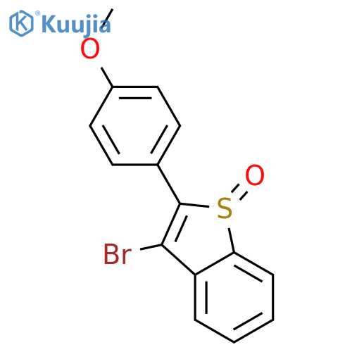Benzo[b]thiophene, 3-bromo-2-(4-methoxyphenyl)-, 1-oxide structure