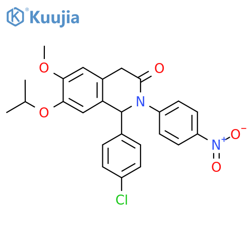 1-(4-chlorophenyl)-7-isopropoxy-6-methoxy-2-(4-nitrophenyl)-1,2-dihydroisoquinolin-3(4H)-one structure