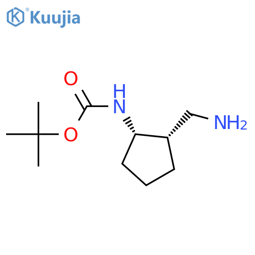 tert-butyl N-[(1S,2S)-2-(aminomethyl)cyclopentyl]carbamate structure