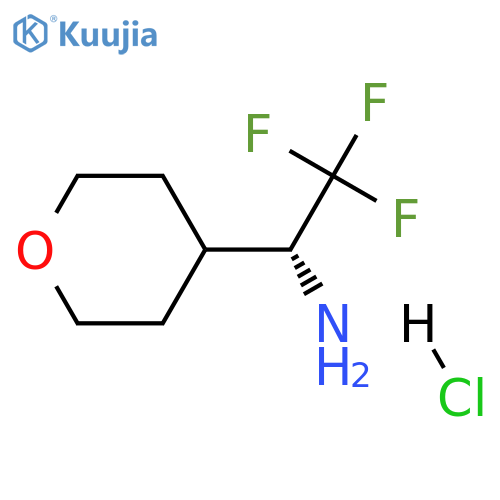 (1R)-2,2,2-trifluoro-1-(oxan-4-yl)ethan-1-amine hydrochloride structure