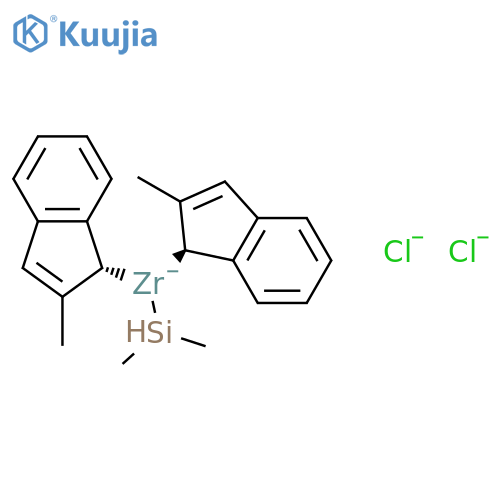 Rac-dimethylsilylbis(2-methyl-indenyl)zirconium(IV)dichloride structure