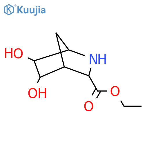 Ethyl 5,6-dihydroxy-2-azabicyclo[2.2.1]heptane-3-carboxylate structure