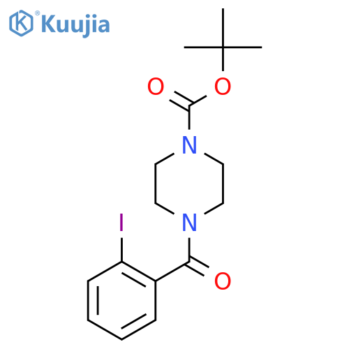 tert-Butyl 4-[(2-iodophenyl)carbonyl]piperazine-1-carboxylate structure